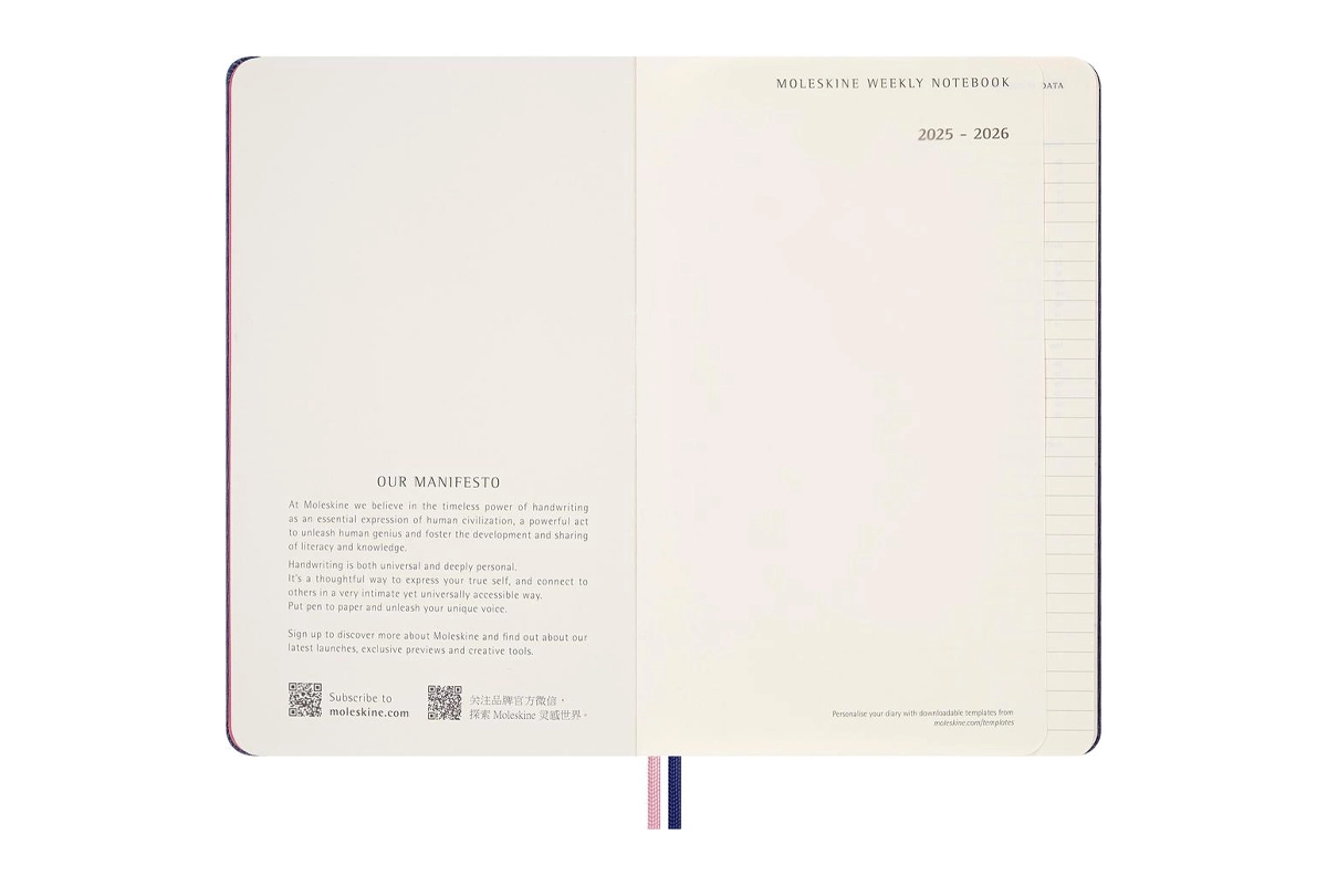 Een Verschijnt 3e week maart -Molesekine 2025-2026 18M Sakura Weekly Notebook Diary/Planner Large Hardcover koop je bij Moleskine.nl